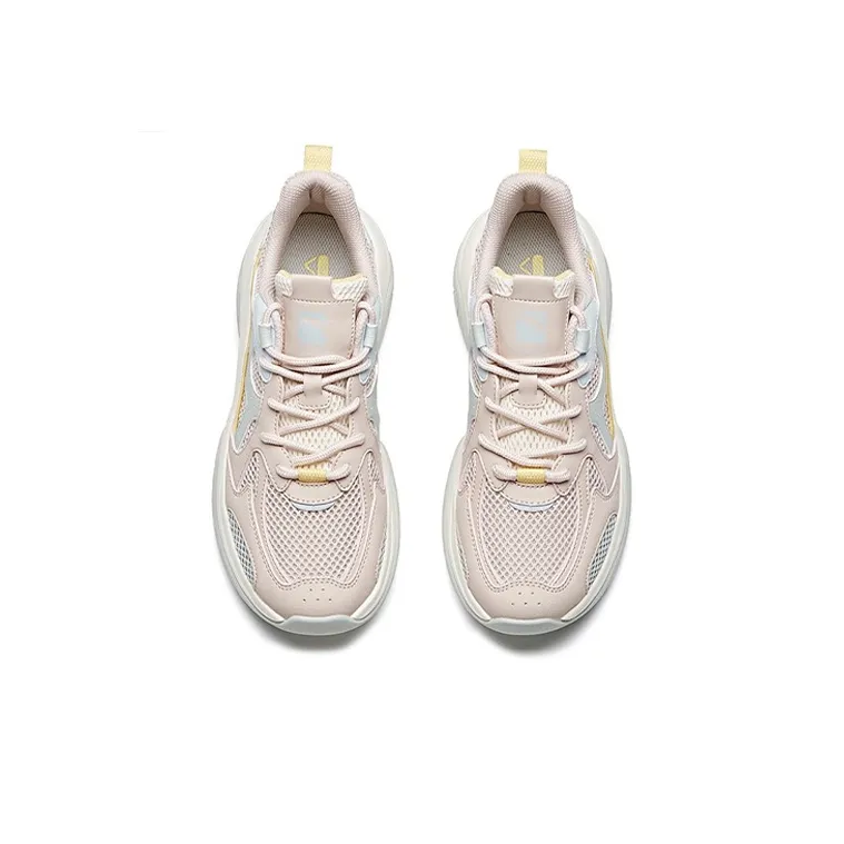 Anta Abrasion Resistant Breathable Low Top Chunky Sneakers Women's Lotus Gray-2