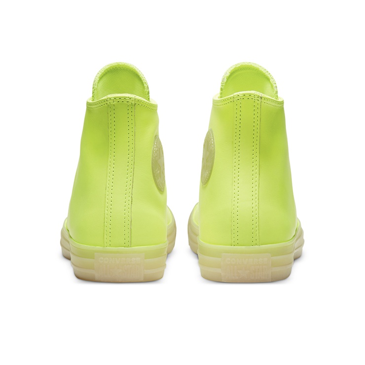 Converse Neon Leather Chuck Taylor All Star High Top Neon Yellow POIZON