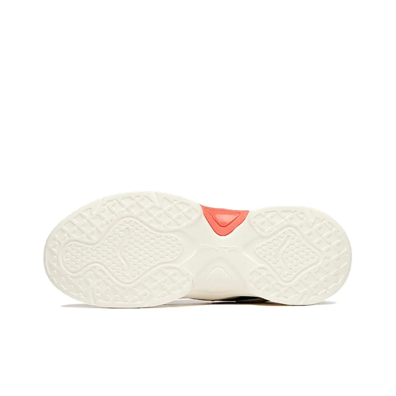 ANTA Chunky Sneakers Women's Low Top White/Black/Yellow-4