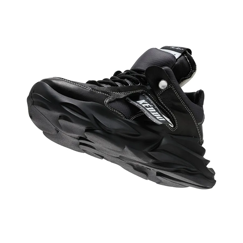KEDDO Chunky Sneakers Unisex Low Top Black-4