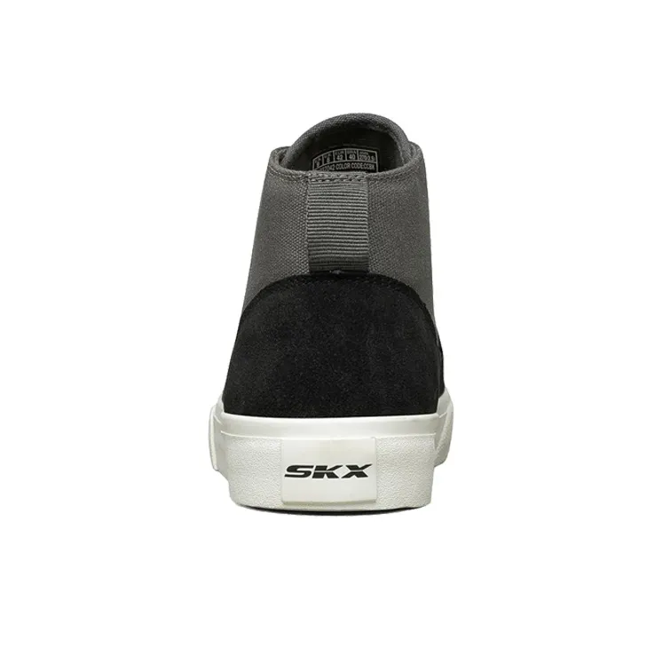 Skechers Slip Resistant, Abrasion Resistant, Breathable Mid Top Canvas Shoes Men's Charcoal-3