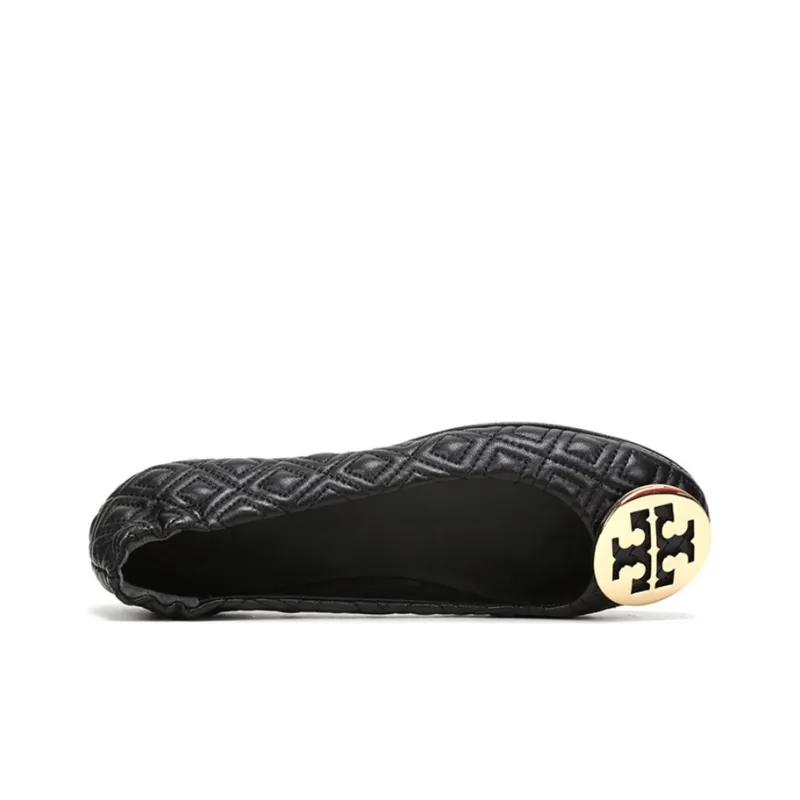 TORY BURCH Minnie Tory Burch Flat Shoes Women's Black Gold-4