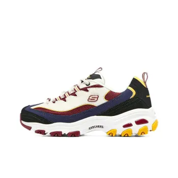 Skechers D'LITES 1.0 Running Shoes 'White Navy Red' Women's