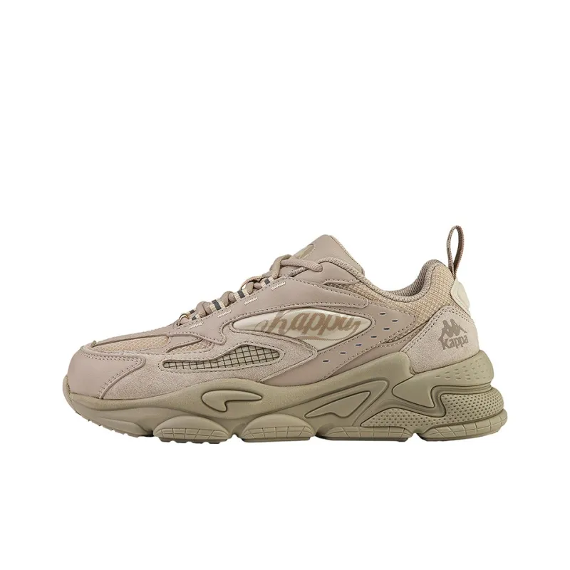 Kappa Wear Resistant Coverage Low Top Chunky Sneakers Unisex Moon Gray-0