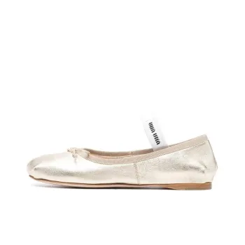 MIU MIU Mordore Casual Single Shoes Women's Gold