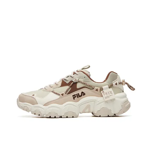 FILA FUSION Cat Claw Chunky Sneakers Women's Low-Top Inner Silver/Light Pink