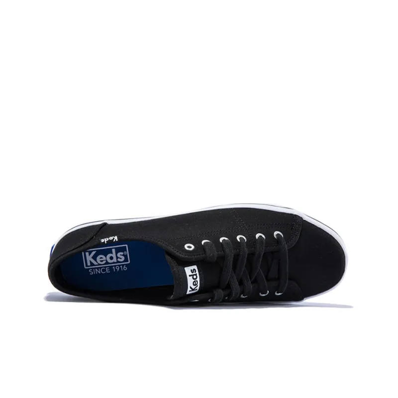 Keds Kickstart Low-Top Canvas Shoes Women's Black White-2
