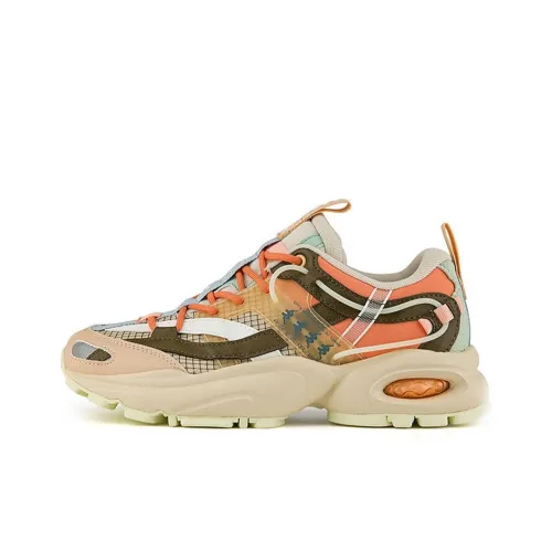 Kappa Chunky Sneakers Orange Olive Green