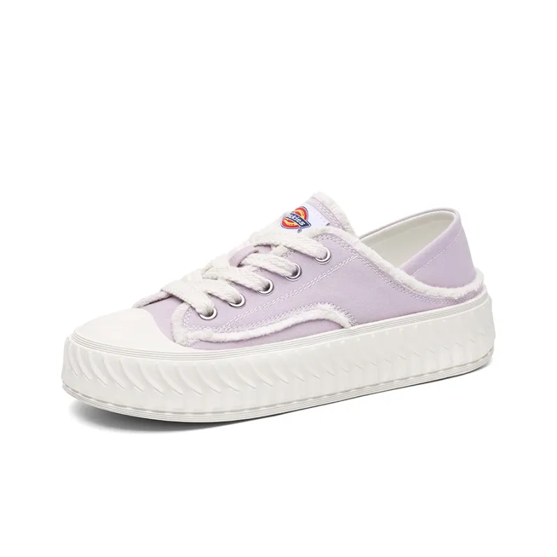 Dickies Wear Resistant Breathable Slip Resistant Low Top Canvas Shoes Women's Light Purple-1