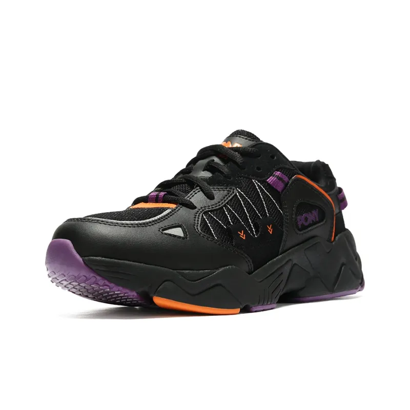 PONY Slip Resistant, Abrasion Resistant, Breathable Low Top Chunky Sneakers Women's Black-1