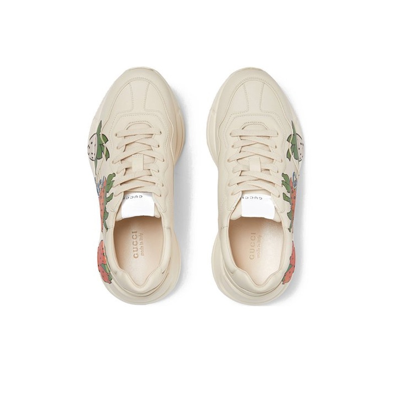 GUCCI Rhyton GUCCI Strawberry Sneakers Women's - POIZON