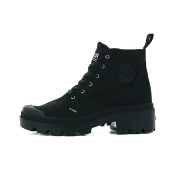 Palladium PALLABASE TWILL Canvas Shoes Women's High-Top Black