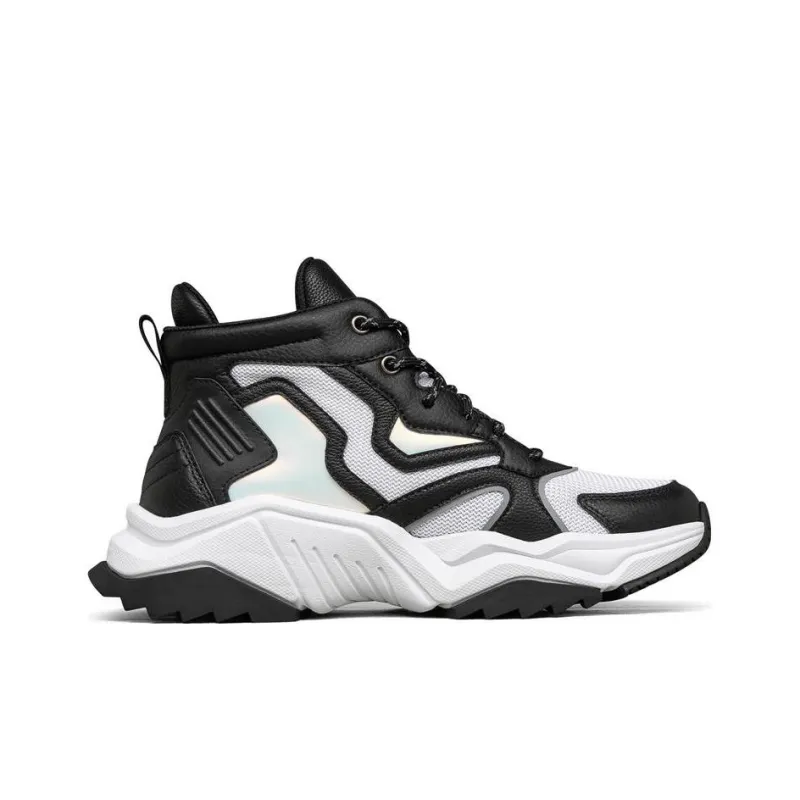 Skechers Block Chunky Sneakers Women's High Top White/Black-1