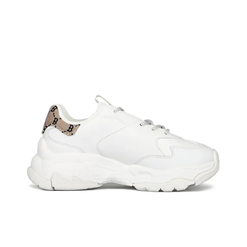 MLB Big Ball Chunky Cushioning Anti Slip And Wear Resistant Low Top Chunky Sneakers Unisex White-1