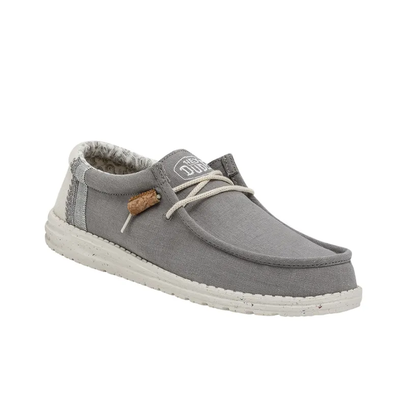 Heydude Canvas Shoes Men's Light Gray-2