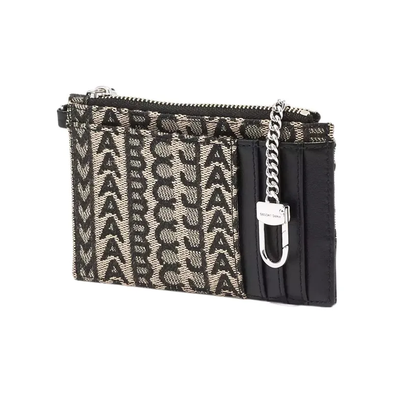 MARC JACOBS Jacquard Leather Wristband Wallet Regular Women's Brown-1
