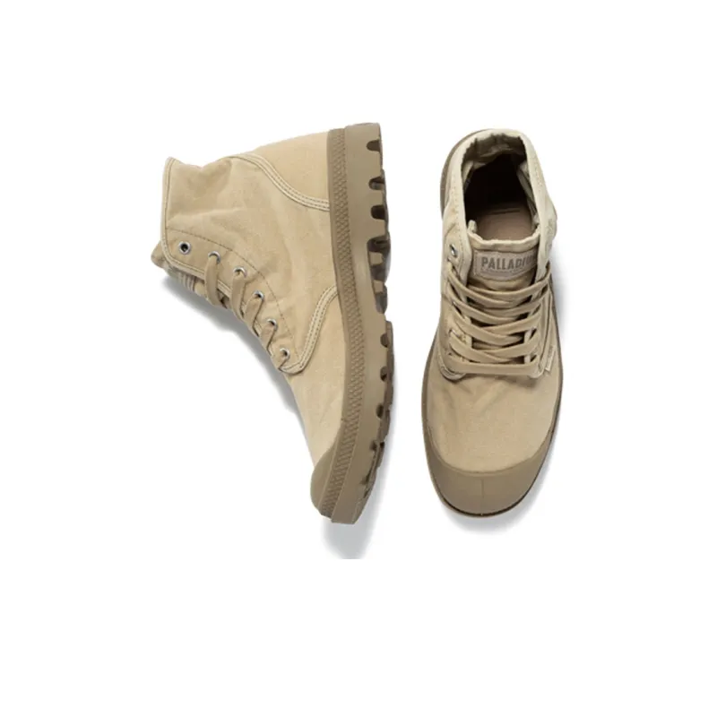 Palladium Pampa Hi Abrasion Resistant Slip Resistant High Top Canvas Shoes Men's Warm Sand-2