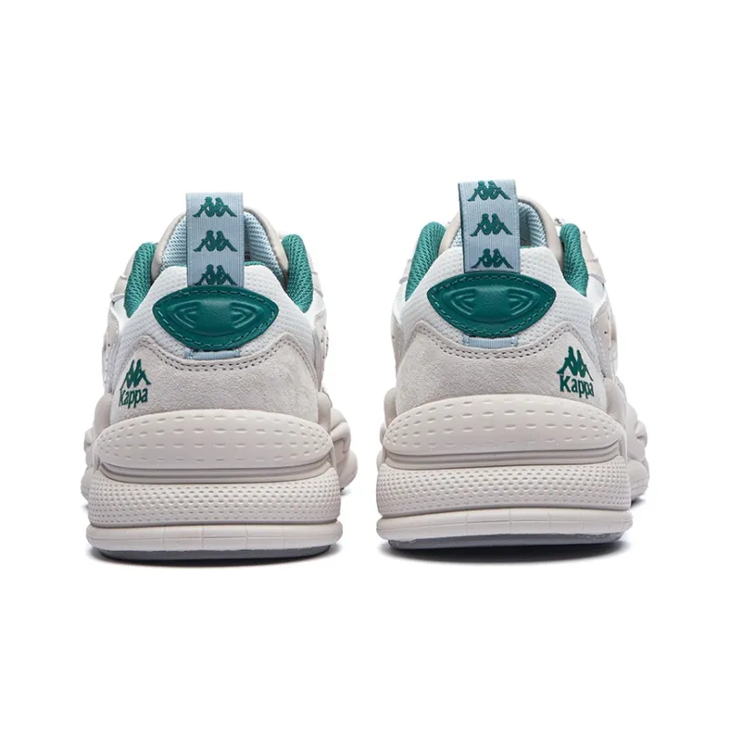 Kappa Cushioning, Breathable, Lightweight, Supportive Low Top Chunky Sneakers Unisex White Green-4