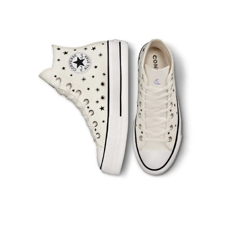 Converse Chuck Taylor All Star Lift Platform High 'Embroidered Stars Egret' Women's-3