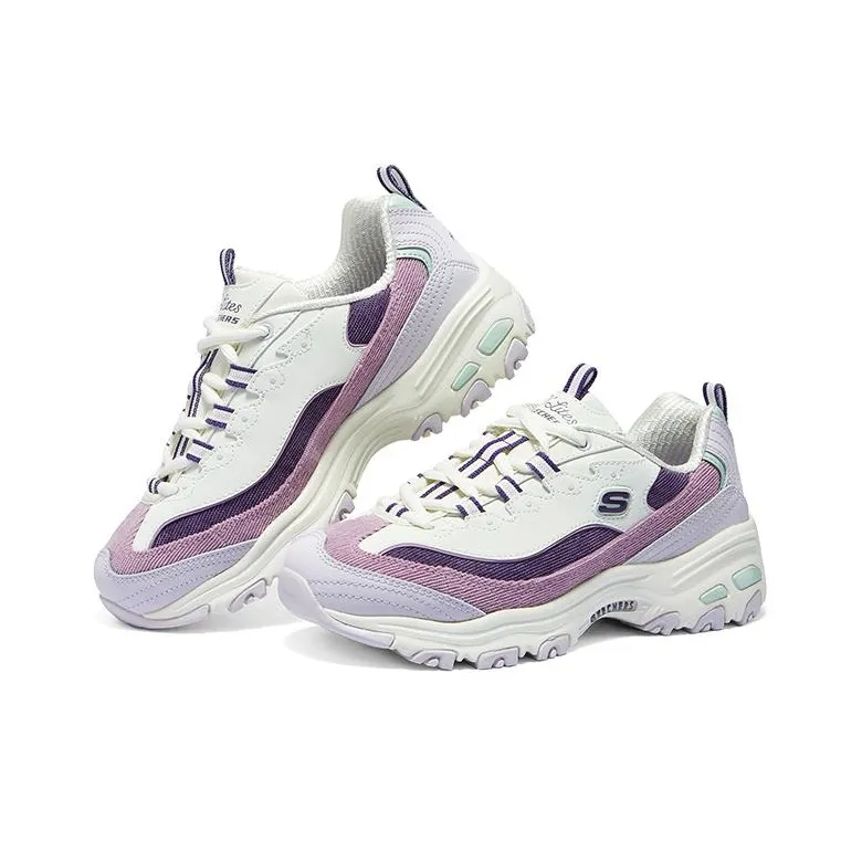 Skechers D'Lites 1.0 Shoes 'White Purple Lilac' Women's-3