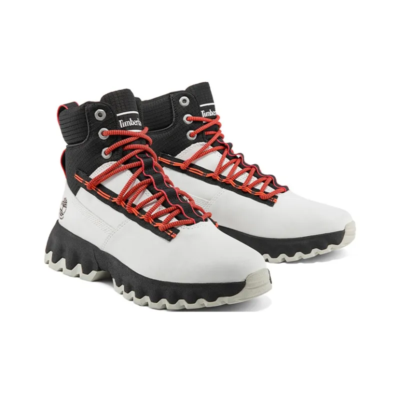 Timberland Greenstride Edge Waterproof Wide Fit Boots 'White Nubuck'-3