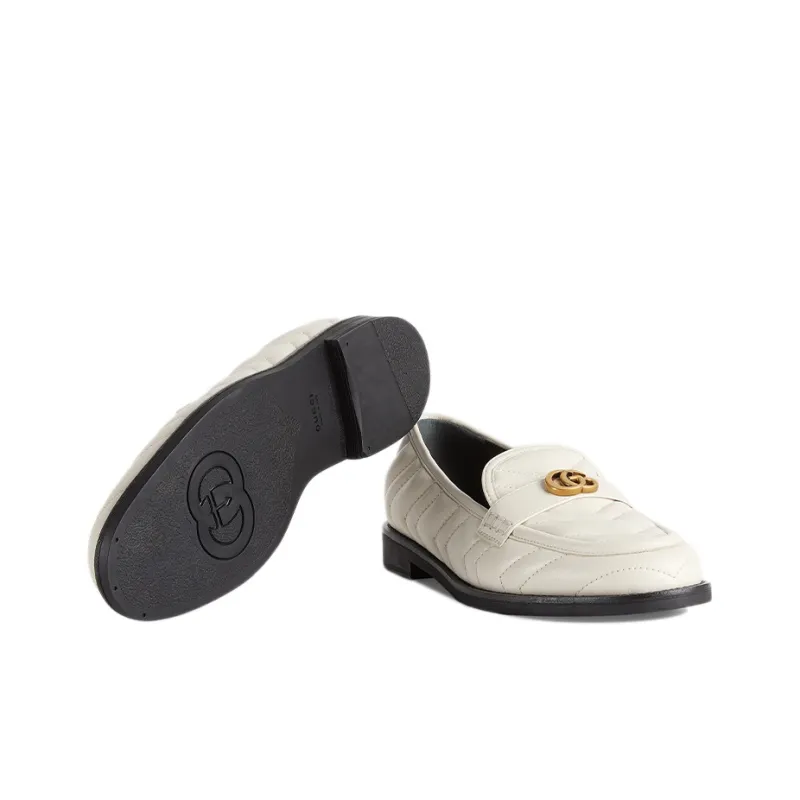 GUCCI Marmont Matelassé Loafer White Women's-5