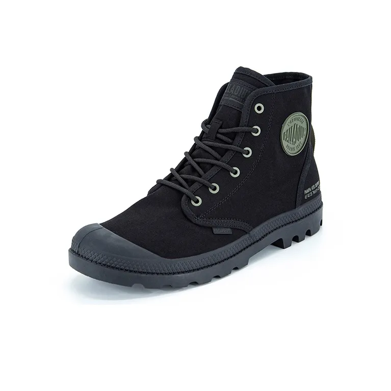 Palladium Pampa Hi Htg Supply Anti Slip And Wear Resistant Breathable High Top Canvas Shoes Unisex Black-2