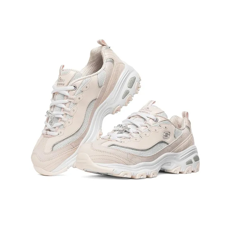 Skechers D'lites 1.0 Running Shoes White/Pink Women's-2