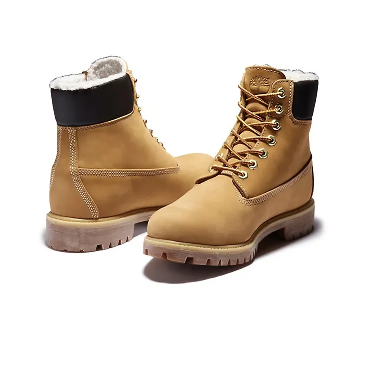 Timberland 6 Inch Premium Waterproof Warm Lined Boot 'Wheat Nubuck'-3