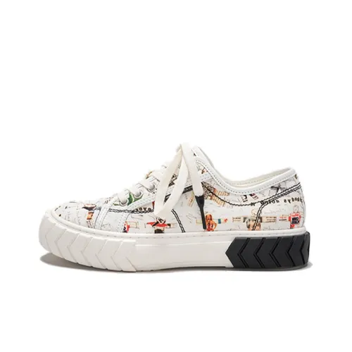 Both Canvas Shoes Women's Low-Top White/Black