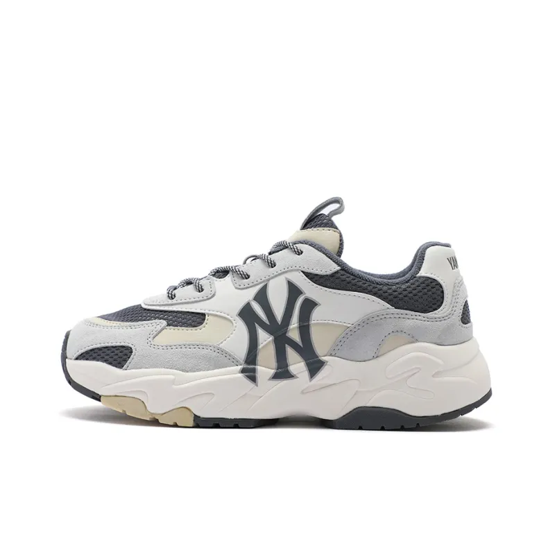MLB Big Ball Chunky Cushioning Height Increasing Low Top Chunky Sneakers Unisex Gray-0