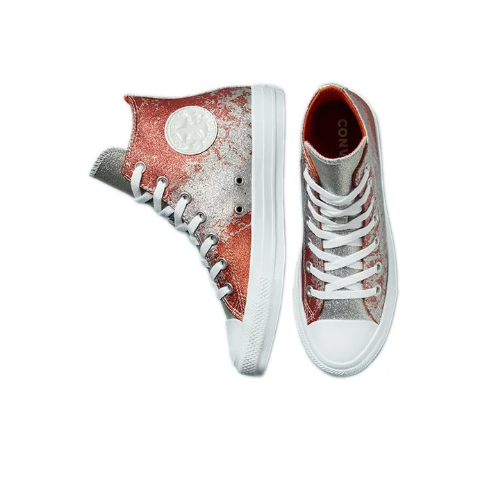 Converse Women's Chuck Taylor All Star High 'Hybrid Shine Gradient Fire Pit' Women's-4