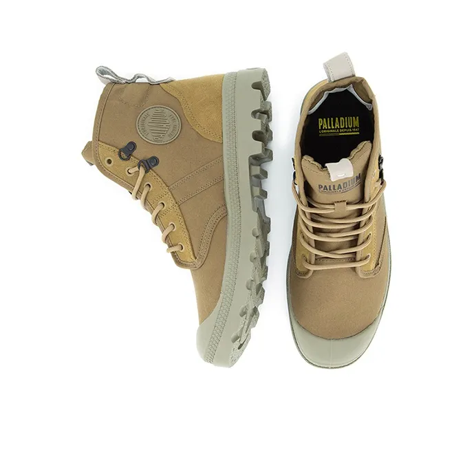 Palladium Pampa Outdoor Boots Unisex High Top Olive Green-3
