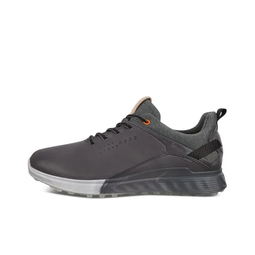 Ecco Golf Shoes Men Low-Top Brown Gray