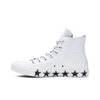 Converse Chuck Taylor All Star Hi Miley Cyrus White Black Stars Women's