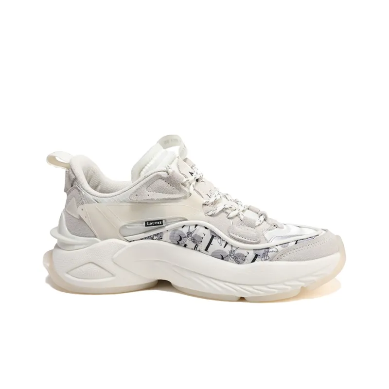 LUFUGONGBOWUGUAN x PEAK State Pole Low Top Chunky Sneakers Women's Beige-1