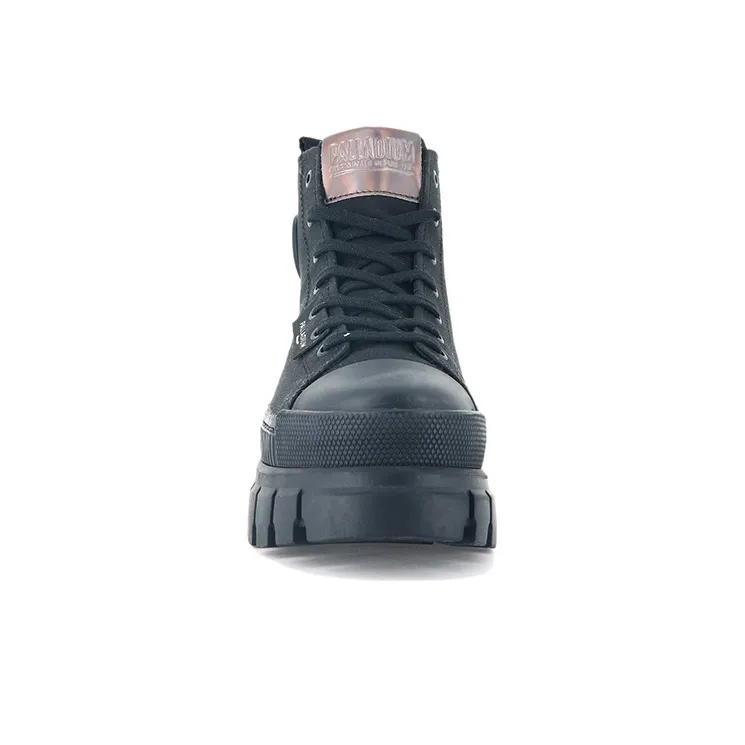 Palladium Revolt Hi TX Anti Slip And Wear Resistant Height Increasing High Top Canvas Shoes Women's Black-3