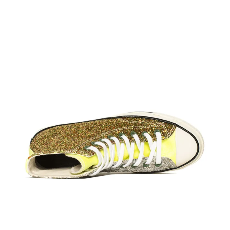 Converse Chuck Taylor All Star 70 Hi Jw Anderson Glitter Gold Silver-2