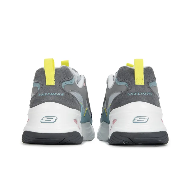 Skechers D'LITES 4.0 Lightning Panda Cushioning Anti-Slip And Wear-Resistant Low-Top Chunky Sneakers Women's Gray-4