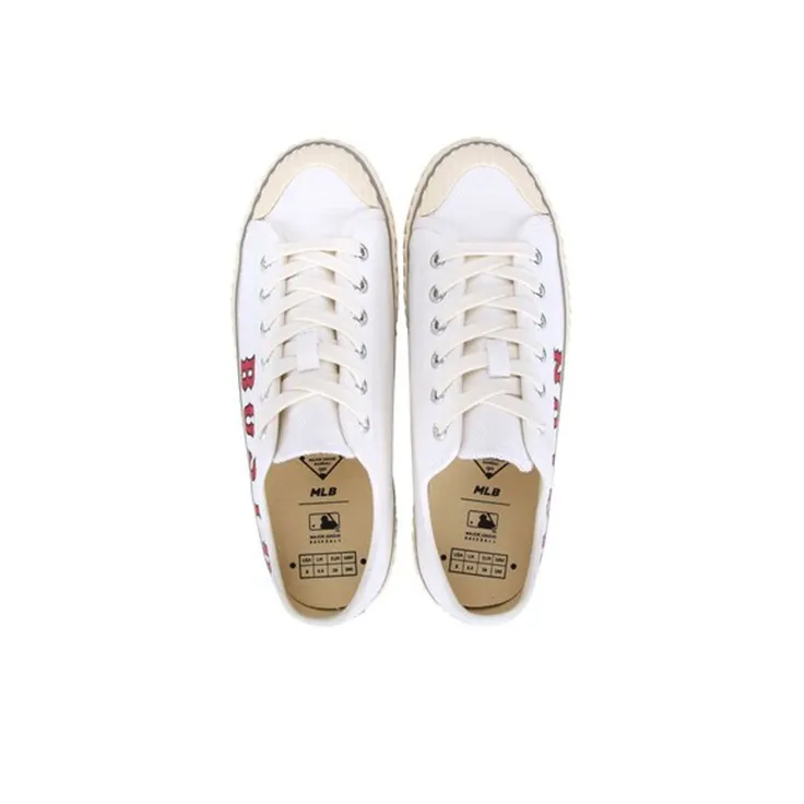 MLB Playball New Chunky La Dodgers Slip Resistant, Abrasion Resistant, Lightweight Low Top Canvas Shoes Unisex White-3