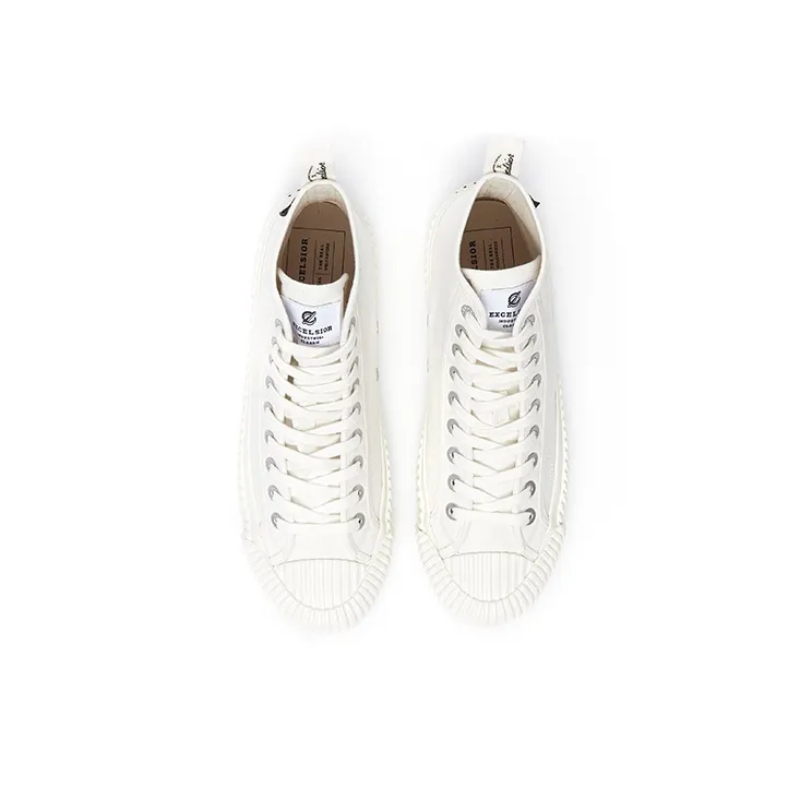 Excelsior Canvas Shoes Unisex High Top White-3
