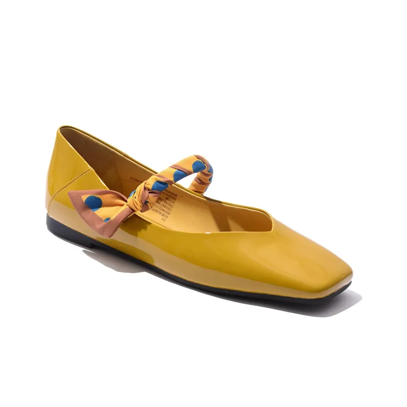 STEVE MADDEN Chunky Heel Casual Single Shoes Women's Yellow-2