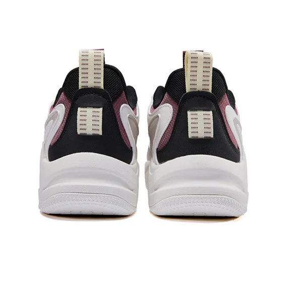 XTEP Liekong 2.0 Chunky Sneakers Women's Low Top Canvas White/Black/Ivory White-3