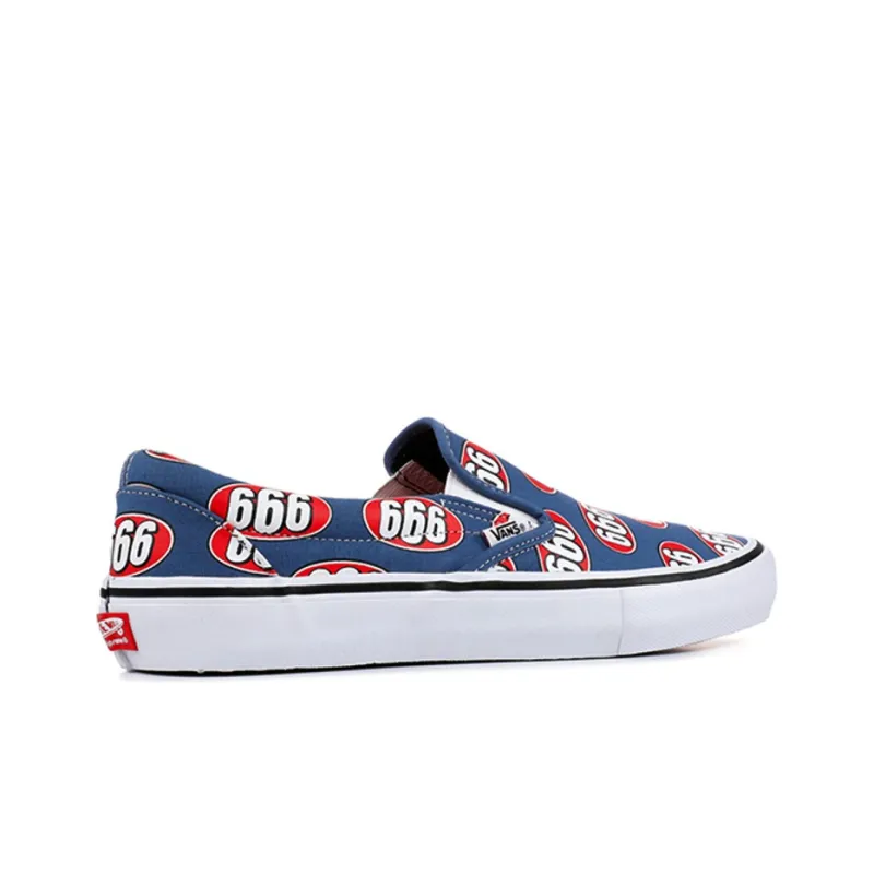 Vans Slip On Supreme 666 Navy-2