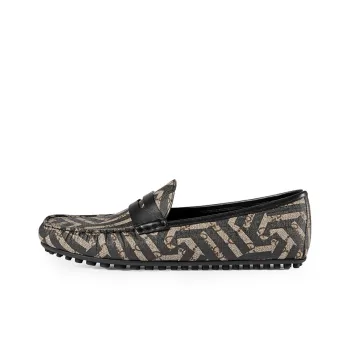 GUCCI DRIVER GG Caleido Beanie Shoes Men's Black Brown