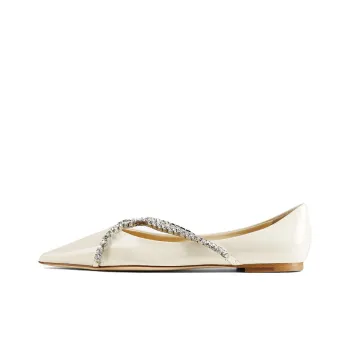 Jimmy Choo Genevi Crystal chain Ballerina Shoes