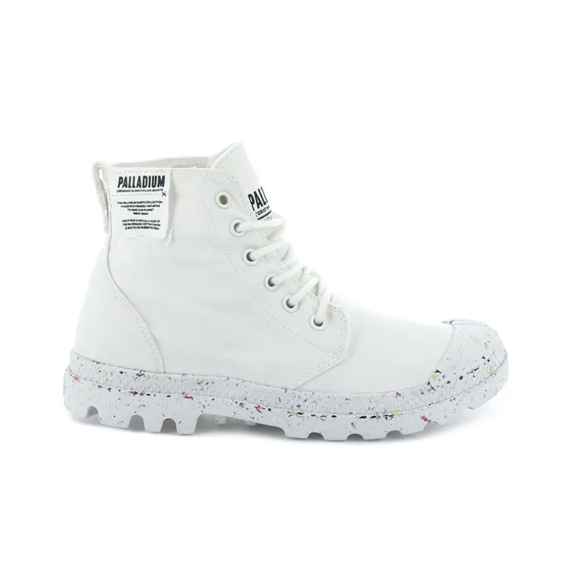 Palladium Pampa Hi Organic Anti-Slip And Wear-Resistant Breathable High-Top Canvas Shoes Women's White-1