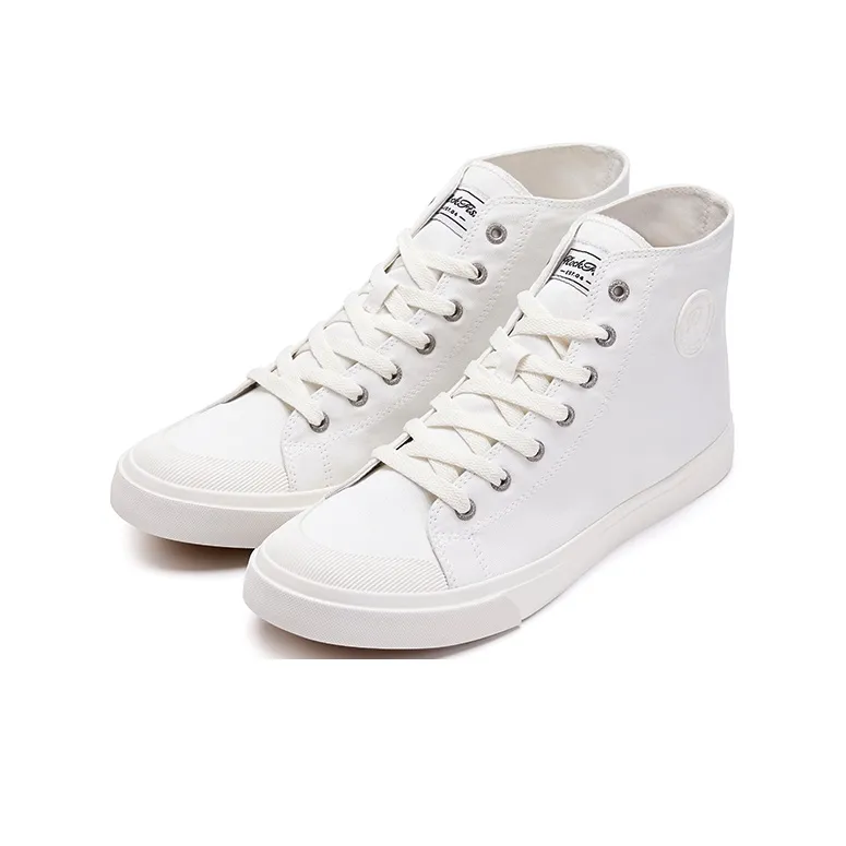 Rockfish Canvas Shoes Women's High Top White-2