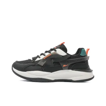 Warrior Lightweight Height Increasing Low Top Chunky Sneakers Men's Black