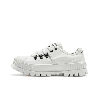 Palladium Pallashock Hkr Lo Anti Slip Wear Resistant Breathable Height Increasing Low Top Canvas Shoes Unisex White
